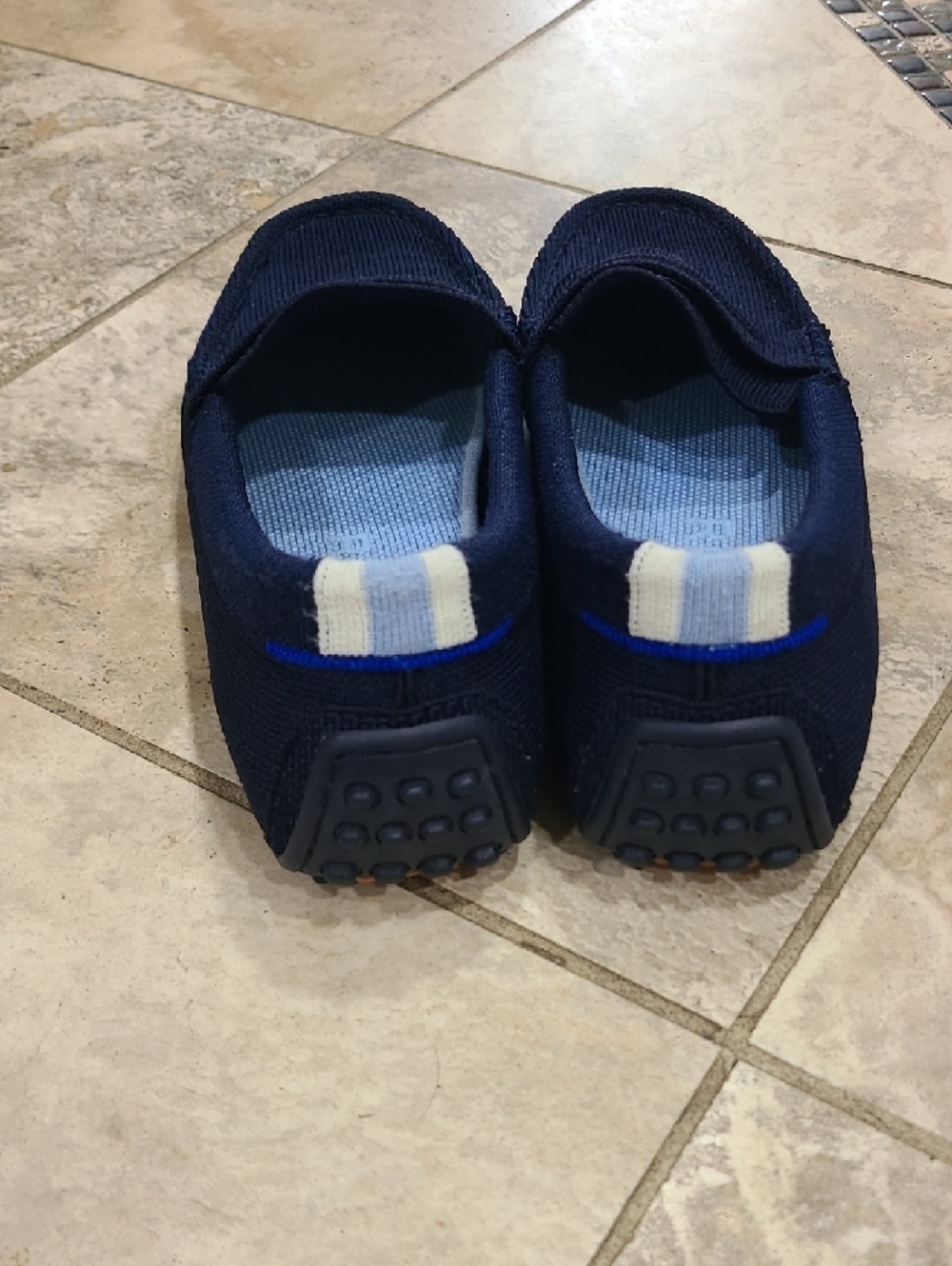 Rothy's Navy Knit Penny Loafers - Women's Slip-On - Picture 3 of 7